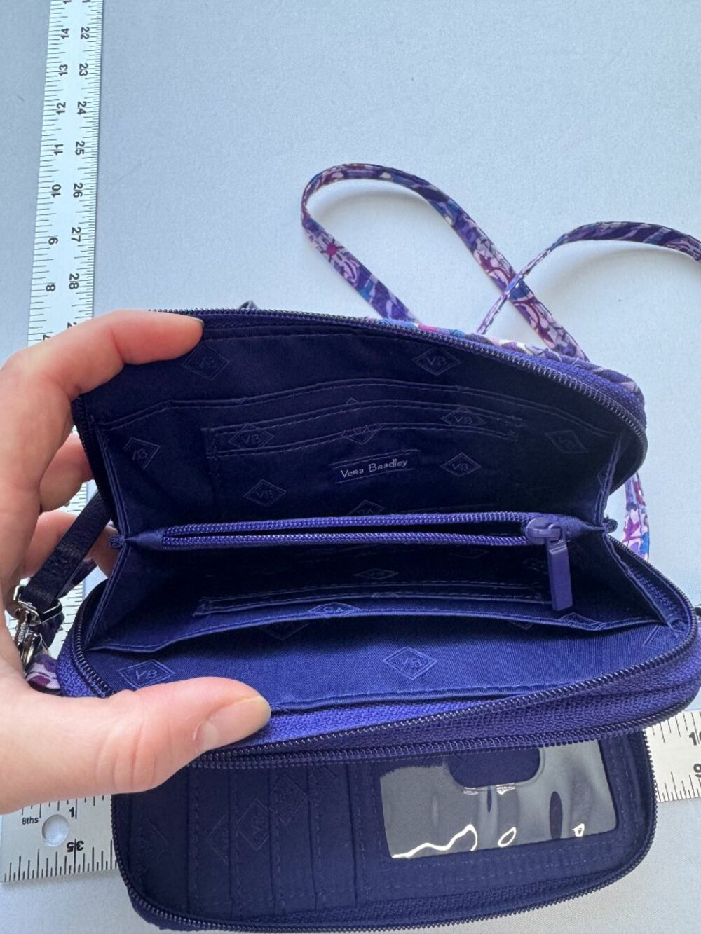 Vera Bradley Deluxe All Together Crossbody or Wristlet Amethyst Purple RFID - Picture 4 of 5